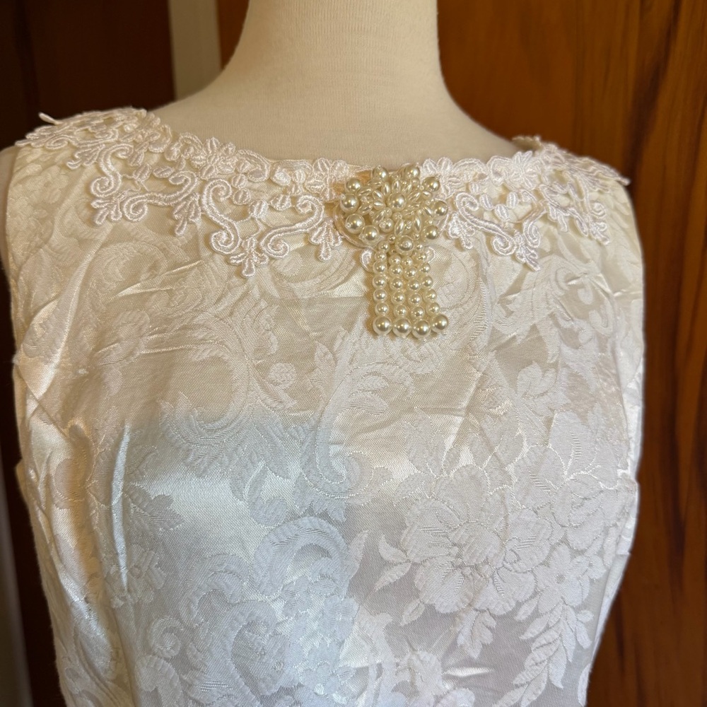 Elegant White Lace Fit & Flare Mini Dress